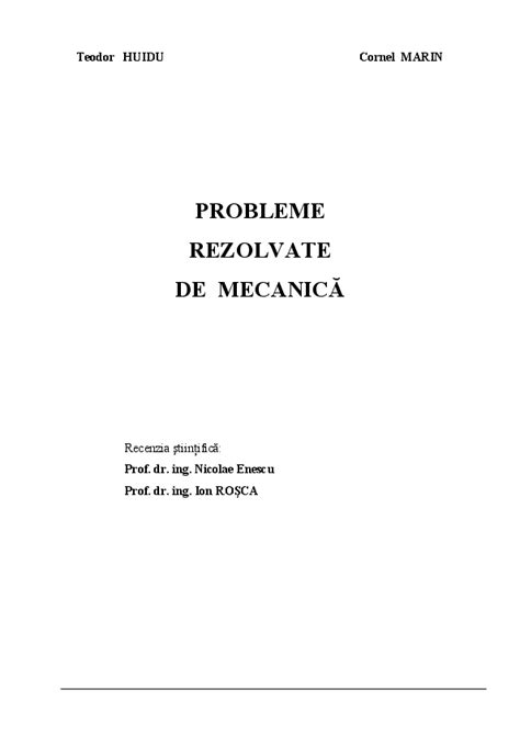 Download Probleme Rezolvate De Mecanic 