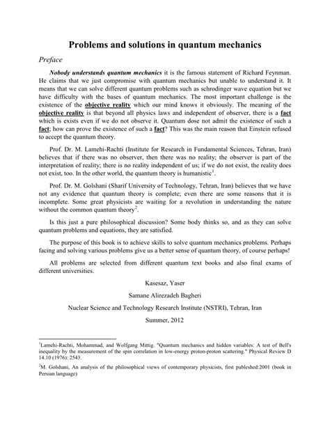 Problems And Solutions In Quantum Mechanics K Tamvakis