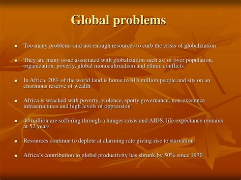 Problems Of Globalization