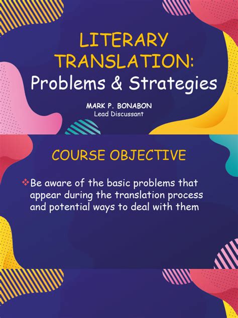 problems of literary translation