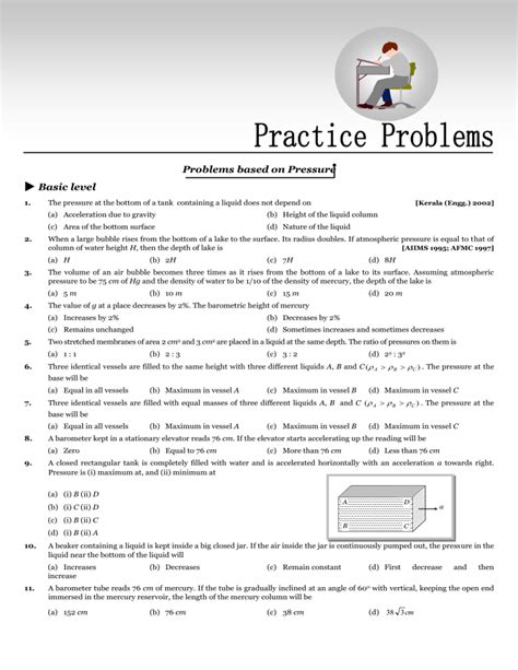 Read Online Problems Based On Pressure Basic Level 