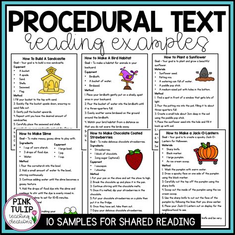 Procedural Text Examples For Middle School