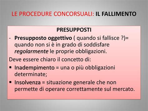 procedure di fallimento