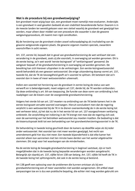 procedure grondwetswijziging