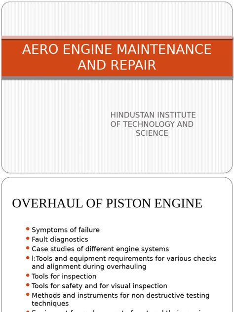 Procedures Of Engine Overhaul