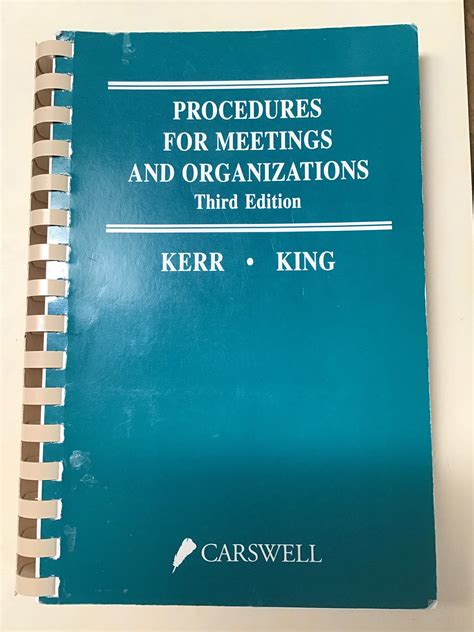 Download Procedures For Meetings And Organizations 