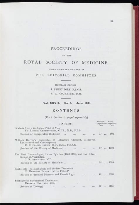 Read Proceedings Of The Royal Society Of Medicine Volume 63 
