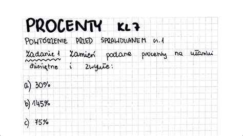 Procenty Klasa 7
