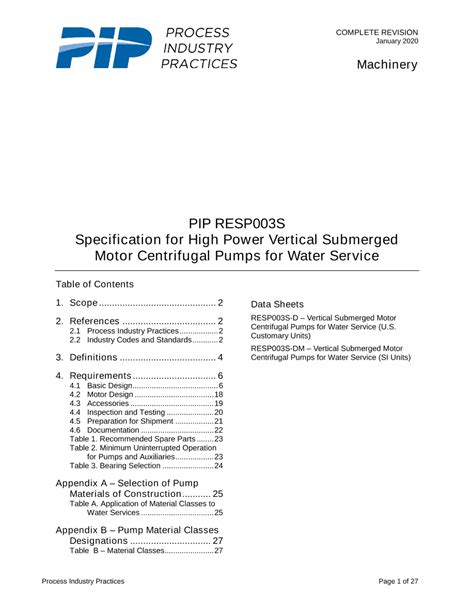 Process Industry Practices Pip Resp003s