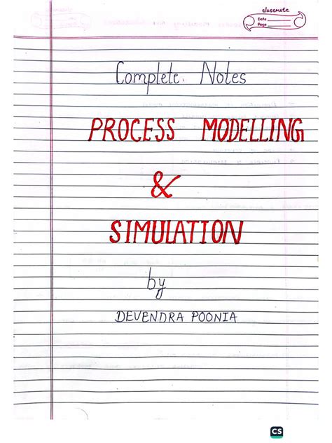 process modelling and simulation gaikwad