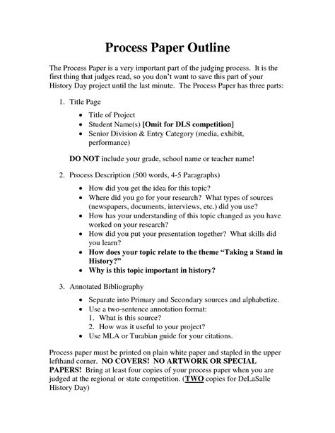 Full Download Process Paper Outline 