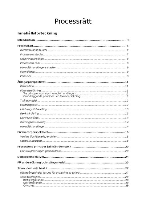 processrätt problem