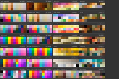 procreate color palettes