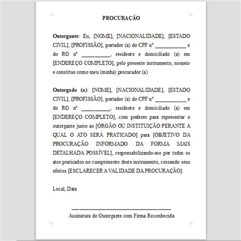 Procuração De Plenos Poderes