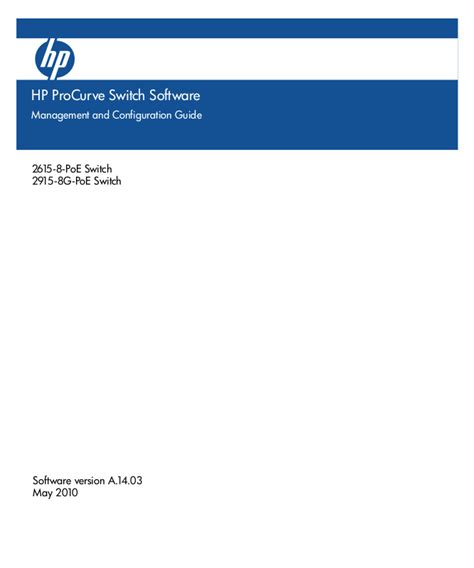 Read Online Procurve 2915 User Guide 