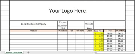 Produce Spreadsheet Trainer Guide