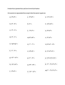 Product And Quotient Rule Worksheet Zeros In The Quotient Worksheet - Zeros In The Quotient Worksheet