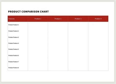 Product Comparison Template Word