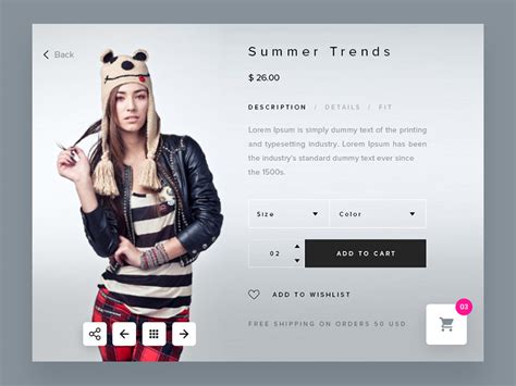 product detail page template free