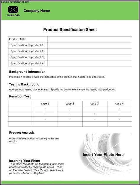 Download Product Specification Data Sheet 