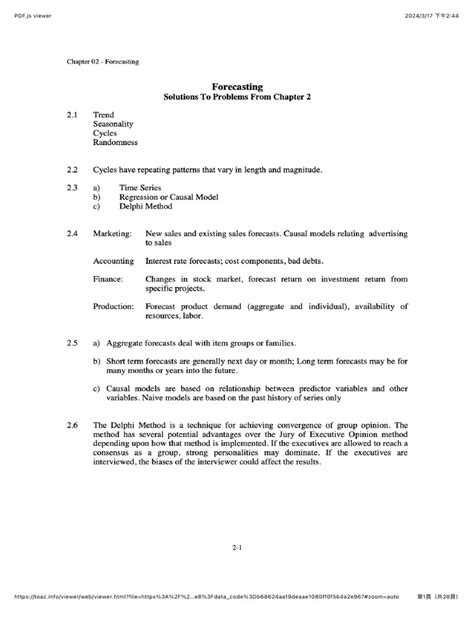 Production And Operations Analysis 6 Solution Manual