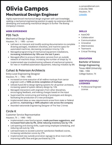 Professional Mechanical Engineer Resume Examples Livecareer Mechanical Fresher Resume Format - Mechanical Fresher Resume Format