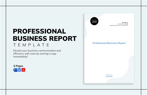 Professional Report Word Template