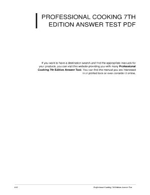 Read Professional Cooking 7Th Edition Answers 