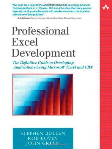 Read Professional Excel Development The Definitive Guide To Developing Applications Using Microsoft Excel And Vba Addison Wesley Microsoft Technology 