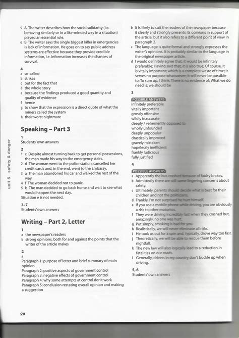 Proficiency Masterclass Work Book Key Answer