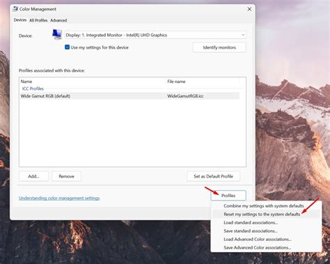 profiel instellingen