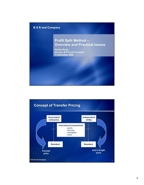 Read Online Profit Split Method Overview And Practical Issues 