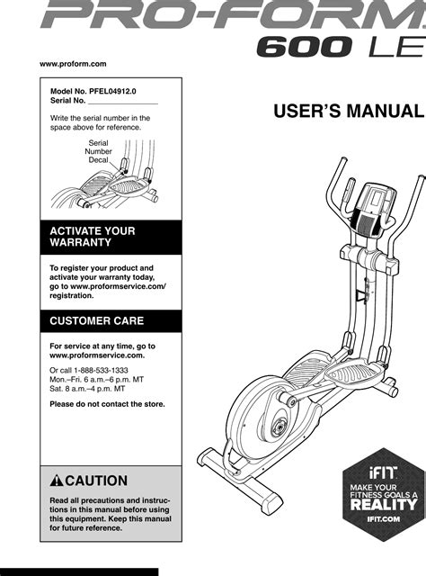 Proform Manual Elliptical
