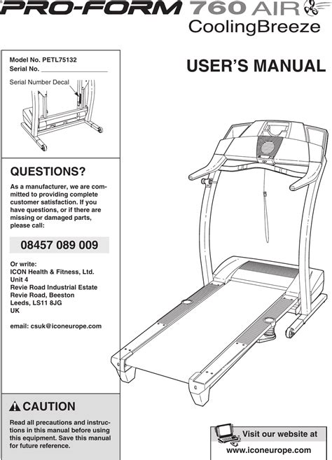Full Download Proform 760 User Guide 