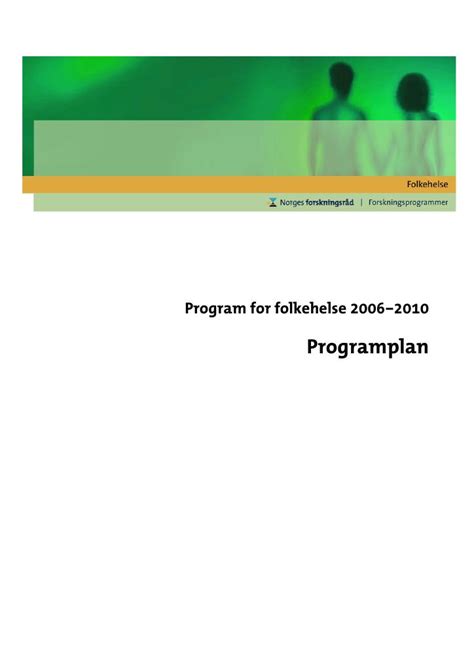 program for folkehelse