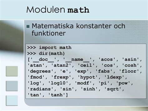 program och funktioner