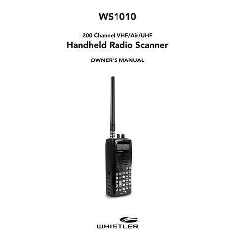 Program Whister 1010 Scanner Programming