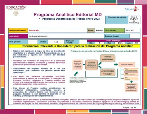 Programa Analitico Secundaria