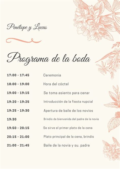 Programa De Boda