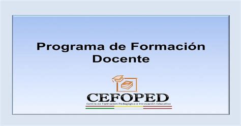 Programa De Formación Docente De Educación Media Superior
