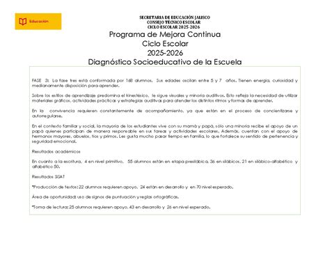 Programa De Mejora Continua