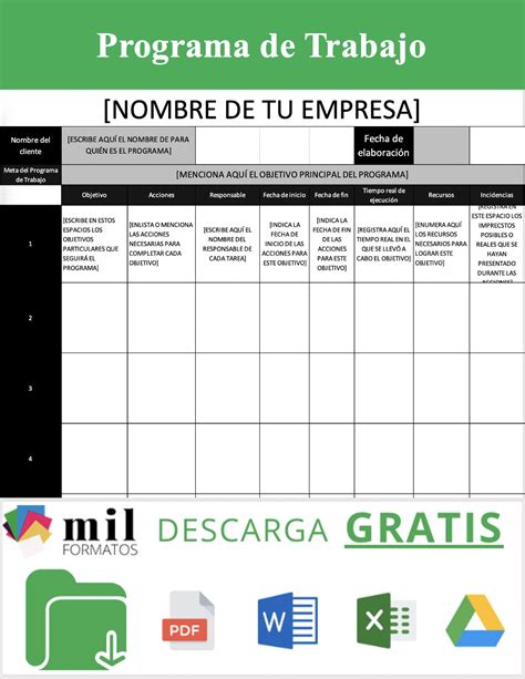 Programa De Trabajo