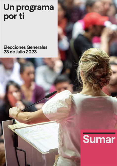 Programa Electoral Sumar 2023
