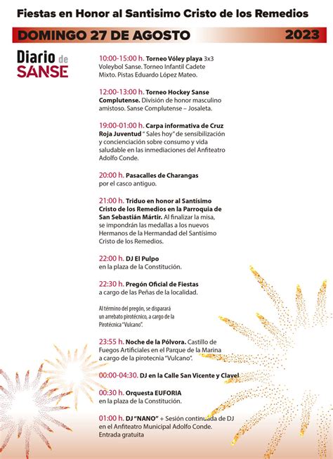 Programa Fiestas Sanse 2023