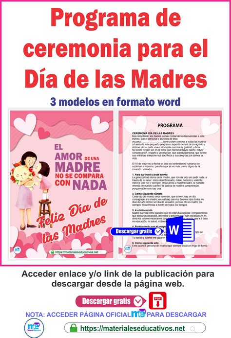 Programa Para El D A De Las Madres Completo