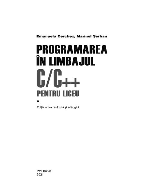 programarea in limbajul cc pentru liceu pdf