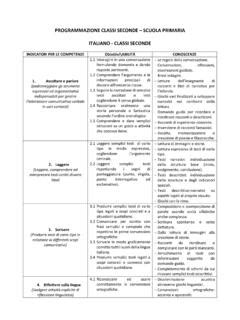 programmazione classe seconda scuola primaria conoscenze abilita