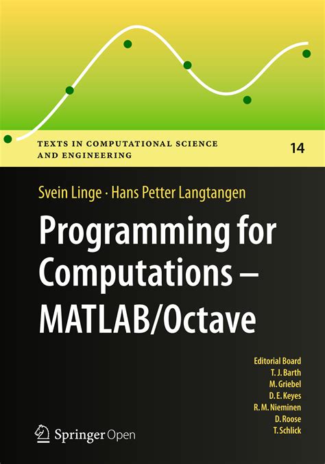 Programming For Computations Matlab Octave A Gent