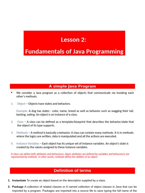 Programming Fundamentals 2 Developing Java Software