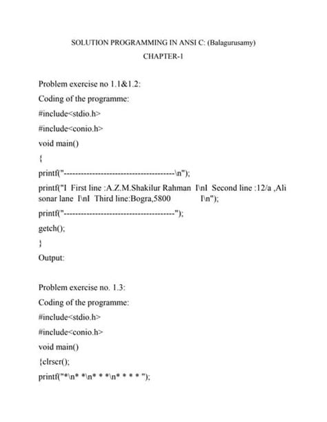 Programming In Ansi C Solution Bing Pdfsdir